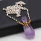 Amethyst & Pearls - Vial Necklace